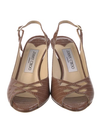Jimmy Choo Leather Slingback Sandals