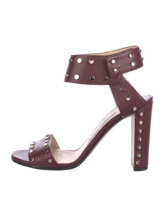 Jimmy Choo Leather Studded Accents Sandals