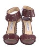 Jimmy Choo Leather Studded Accents Sandals