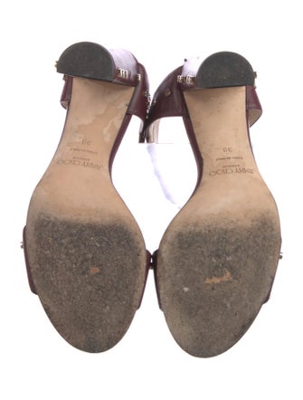 Jimmy Choo Leather Studded Accents Sandals