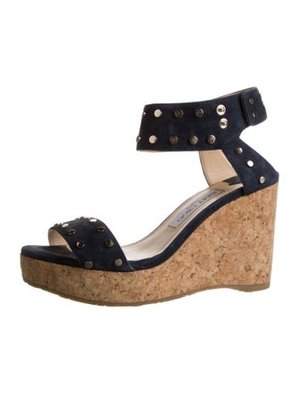 Jimmy Choo Suede Studded Accents Sandals