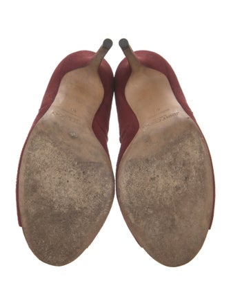 Jimmy Choo Suede Cutout Accent Pumps