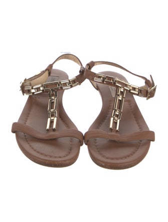 Jimmy Choo Leather T-Strap Sandals