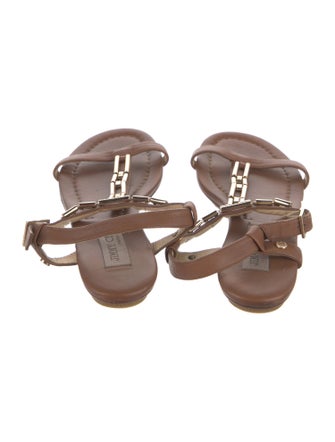 Jimmy Choo Leather T-Strap Sandals