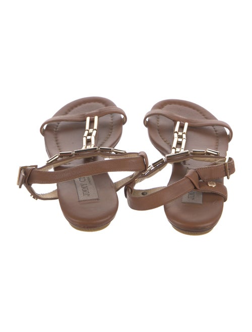Jimmy Choo Leather T-Strap Sandals