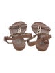 Jimmy Choo Leather T-Strap Sandals