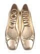 Jimmy Choo Leather Bow Accents Ballet Flats