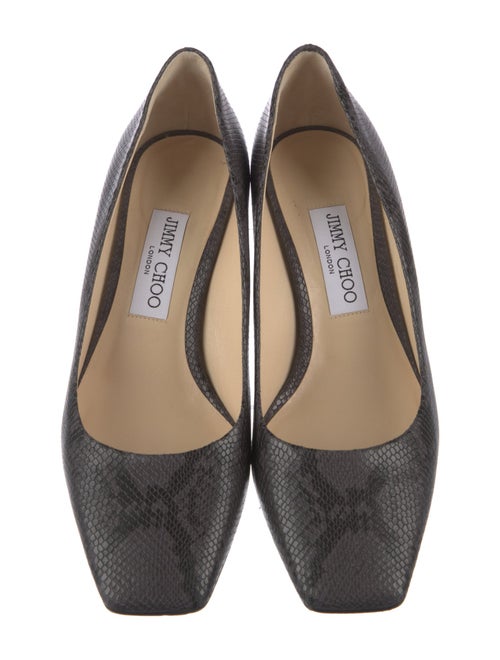 Jimmy Choo Embossed Leather Animal Print Pumps