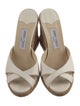 Jimmy Choo Leather Cutout Accent Espadrilles