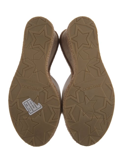 Jimmy Choo Leather Cutout Accent Espadrilles