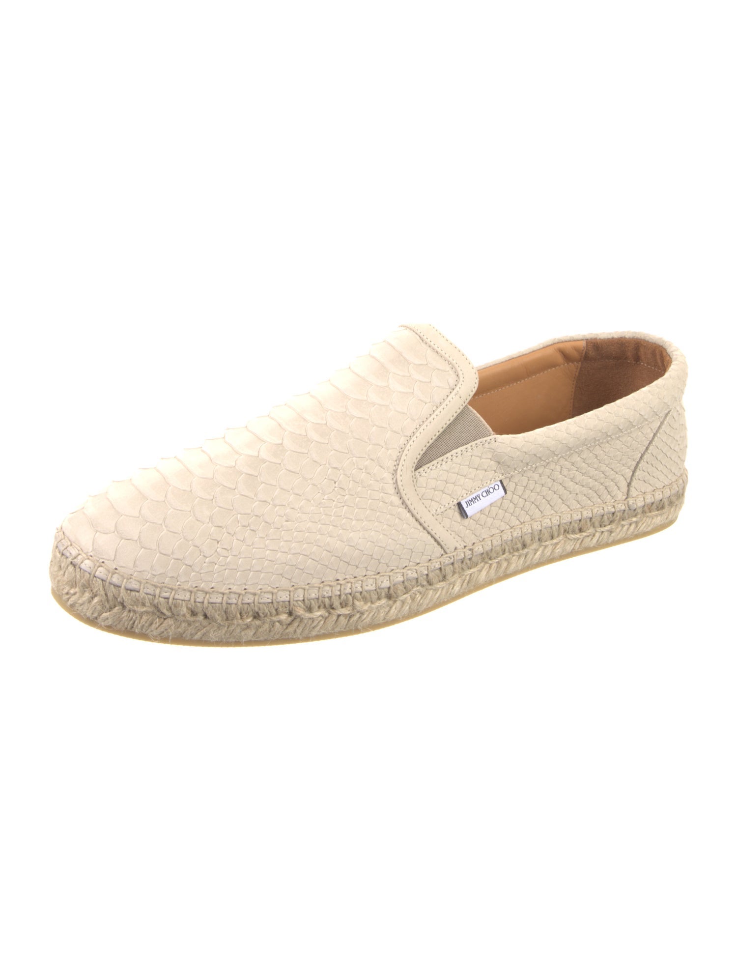 Jimmy Choo Embossed Leather Espadrilles w/ Tags
