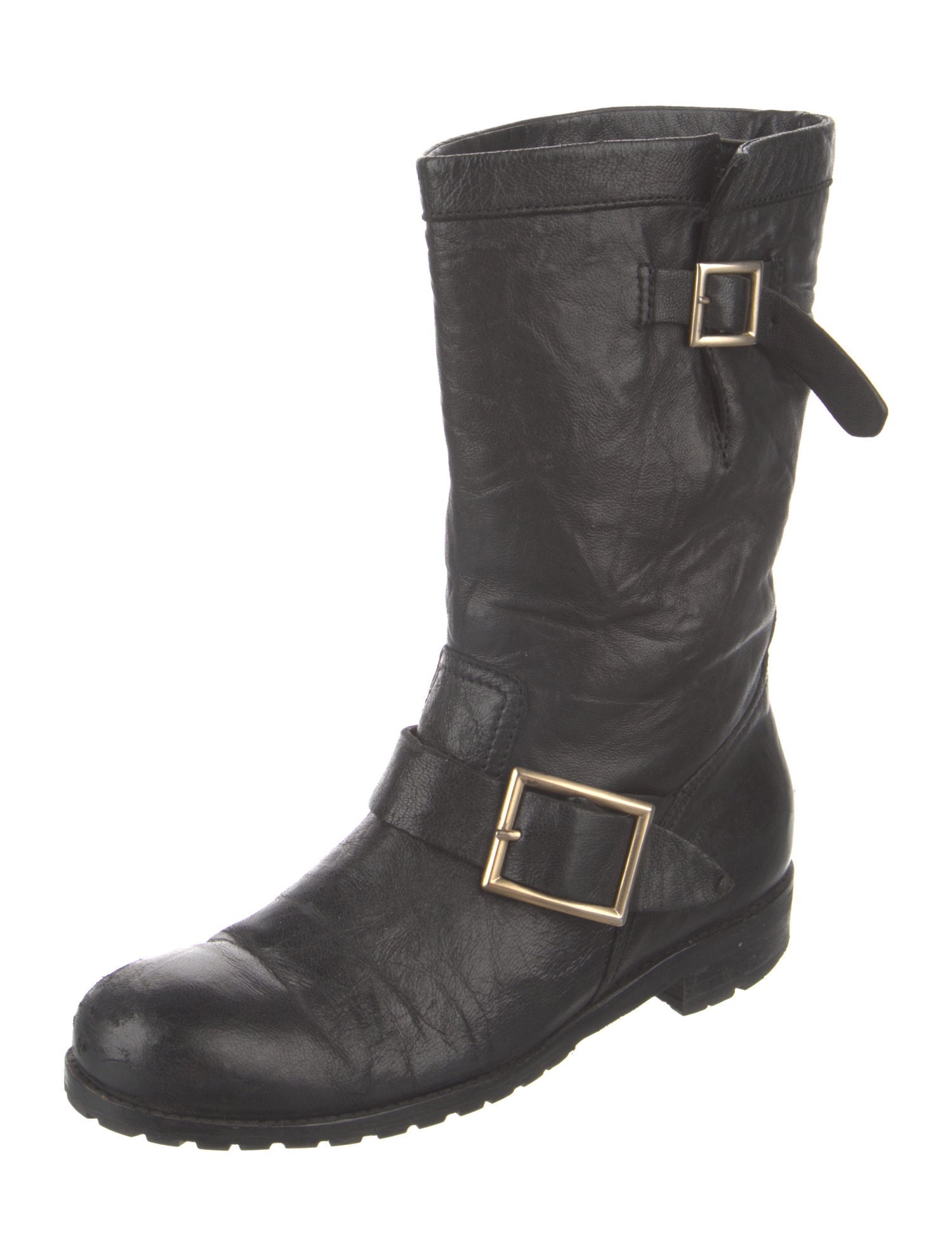 Jimmy Choo Leather Moto Boots