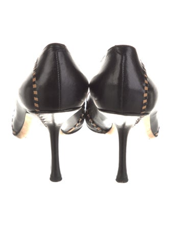 Jimmy Choo Leather Colorblock Pattern Pumps