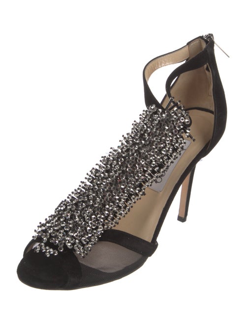 Jimmy Choo Suede Mesh Accents D'Orsay Pumps