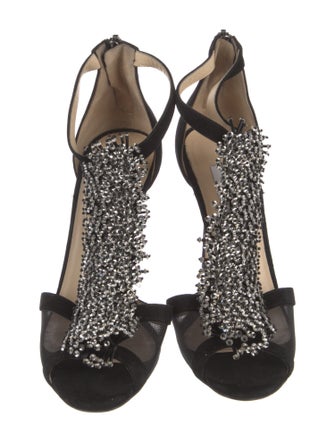 Jimmy Choo Suede Mesh Accents D'Orsay Pumps