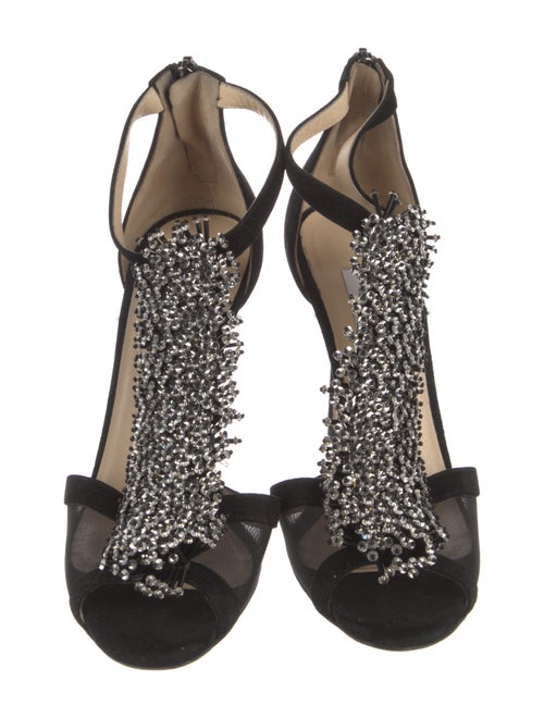 Jimmy Choo Suede Mesh Accents D'Orsay Pumps