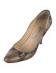 Jimmy Choo Embossed Leather Animal Print Slingback Pumps