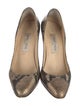 Jimmy Choo Embossed Leather Animal Print Slingback Pumps
