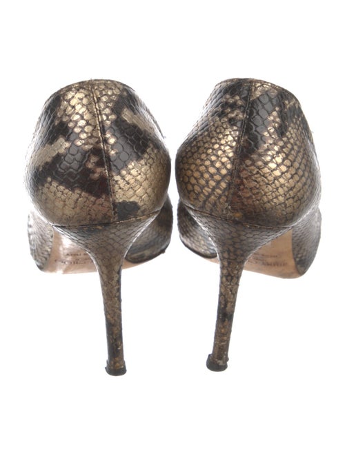 Jimmy Choo Embossed Leather Animal Print Slingback Pumps