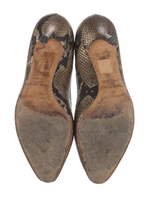 Jimmy Choo Embossed Leather Animal Print Slingback Pumps