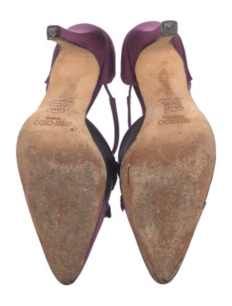 Jimmy Choo Satin Mesh Accents D'Orsay Pumps