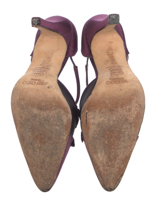 Jimmy Choo Satin Mesh Accents D'Orsay Pumps