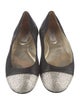 Jimmy Choo Leather Colorblock Pattern Ballet Flats