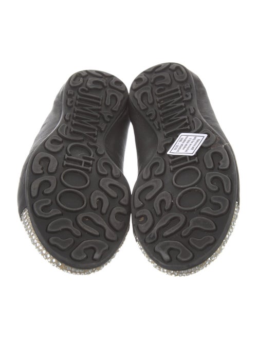 Jimmy Choo Leather Colorblock Pattern Ballet Flats