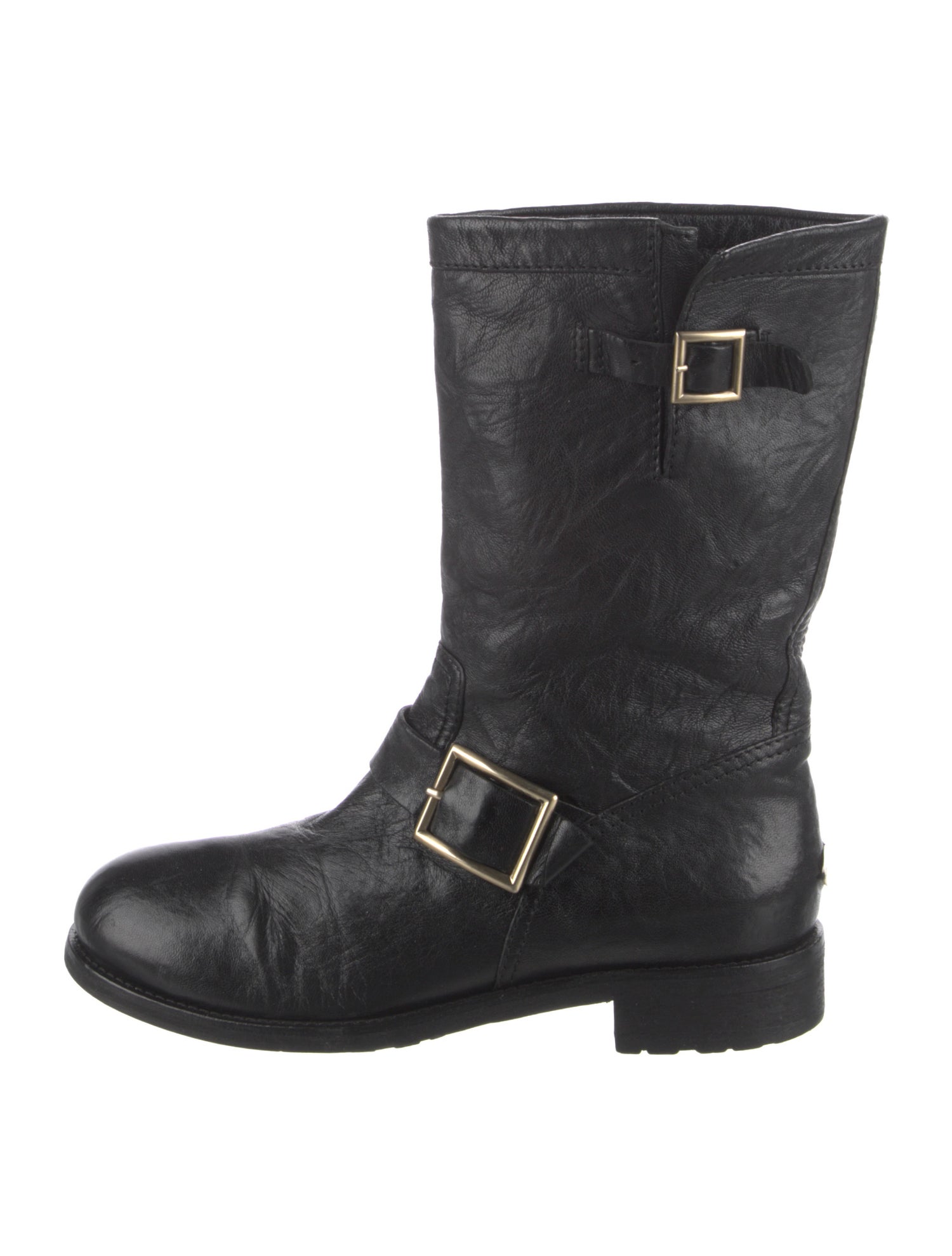 Jimmy Choo Leather Moto Boots