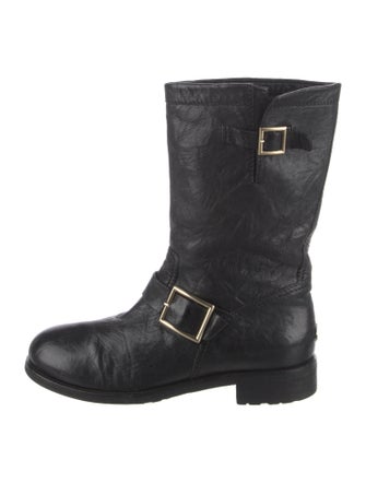Jimmy Choo Leather Moto Boots