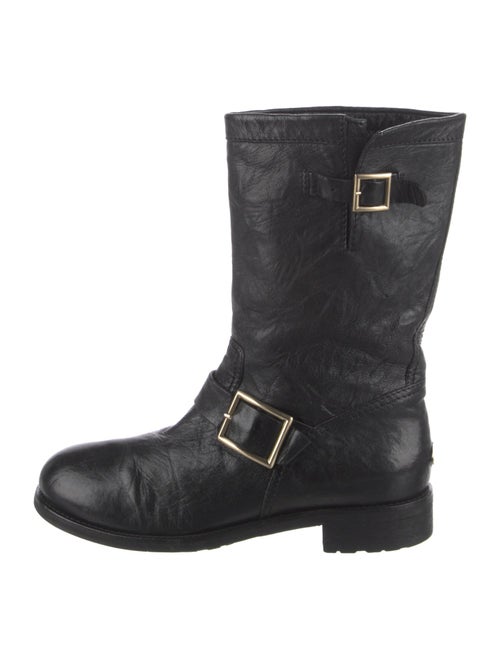 Jimmy Choo Leather Moto Boots