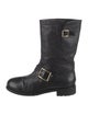 Jimmy Choo Leather Moto Boots