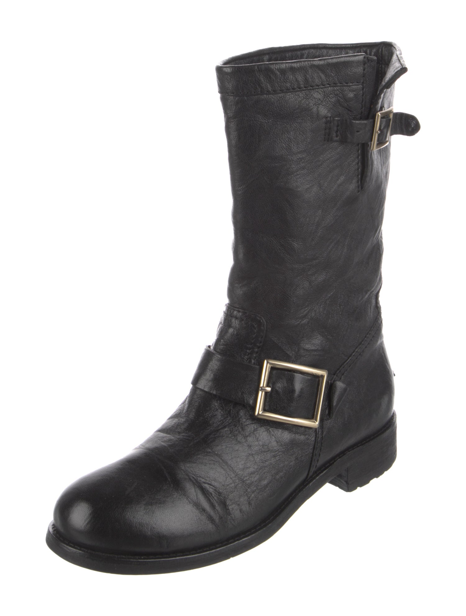 Jimmy Choo Leather Moto Boots