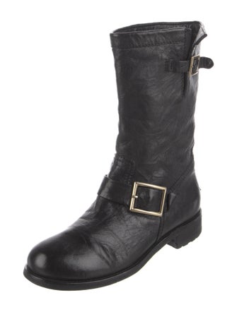 Jimmy Choo Leather Moto Boots
