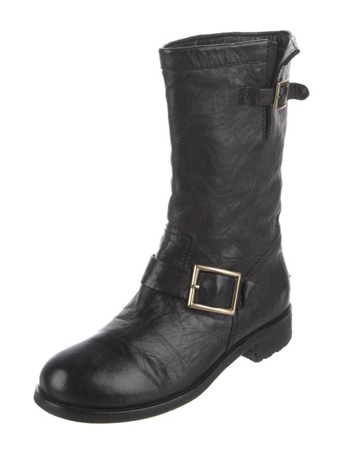 Jimmy Choo Leather Moto Boots