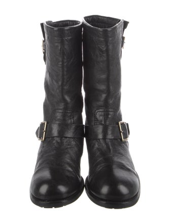 Jimmy Choo Leather Moto Boots