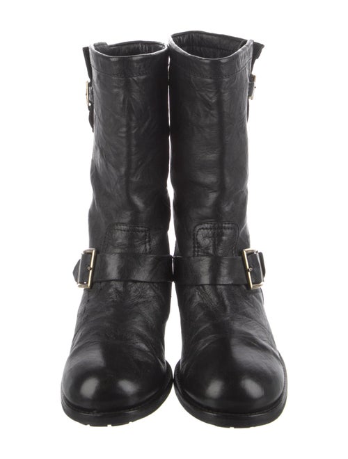 Jimmy Choo Leather Moto Boots