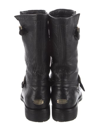 Jimmy Choo Leather Moto Boots