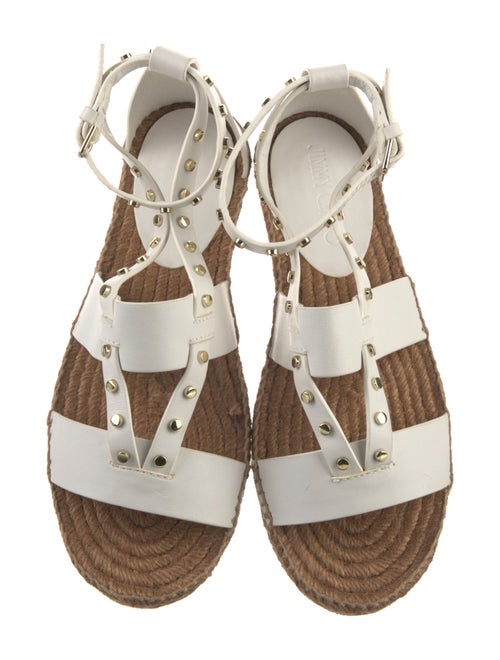 Jimmy Choo Leather Studded Accents Gladiator Sandals