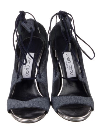 Jimmy Choo Denim Gladiator Sandals