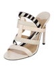 Jimmy Choo Snakeskin Animal Print T-Strap Sandals