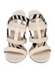 Jimmy Choo Snakeskin Animal Print T-Strap Sandals