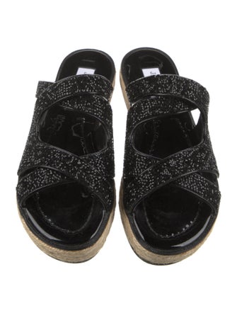 Jimmy Choo Crystal Braided Accents Espadrilles