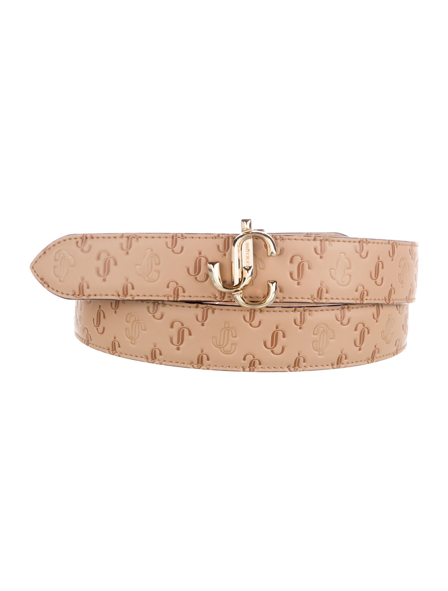 Jimmy Choo Monogram Pattern Skinny Belt