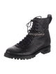 Jimmy Choo Leather Crystal Embellishments Lace-Up Boots