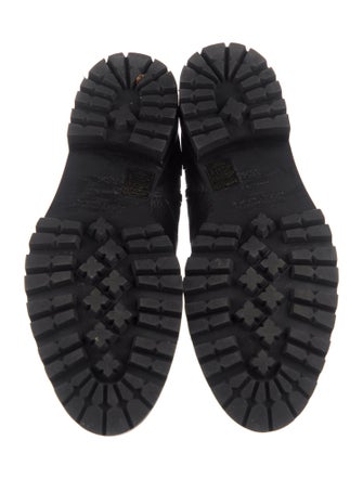 Jimmy Choo Leather Crystal Embellishments Lace-Up Boots