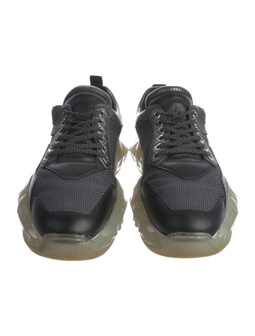 Jimmy Choo Leather Colorblock Pattern Sneakers