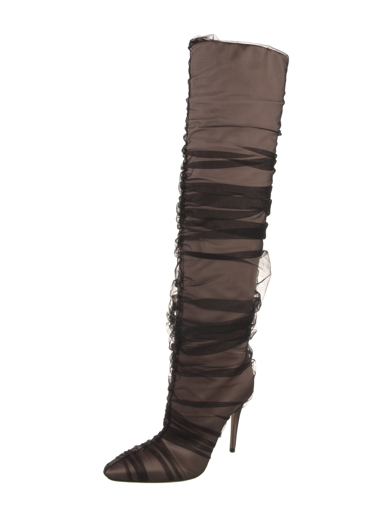 Jimmy Choo Mesh Mesh Accents Slouch Boots
