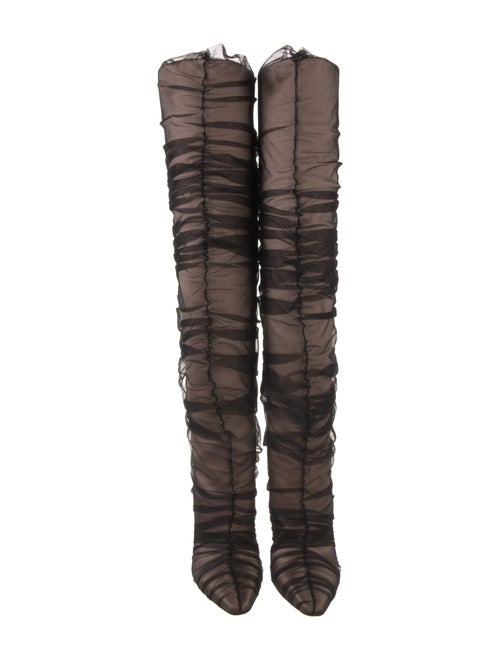 Jimmy Choo Mesh Mesh Accents Slouch Boots