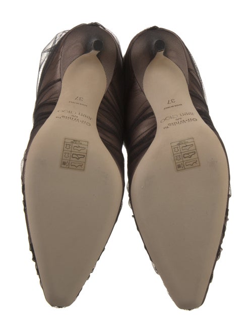 Jimmy Choo Mesh Mesh Accents Slouch Boots